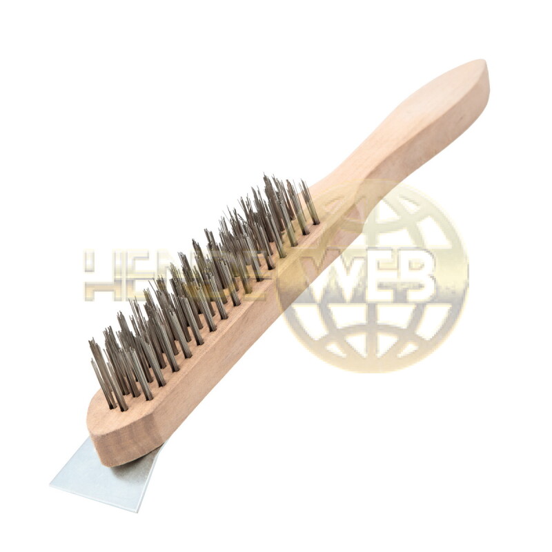 BEOROL drótkefe, acél, 4 soros, lehúzóval - CCS4 - BEOROL drótkefe - HendeWEB