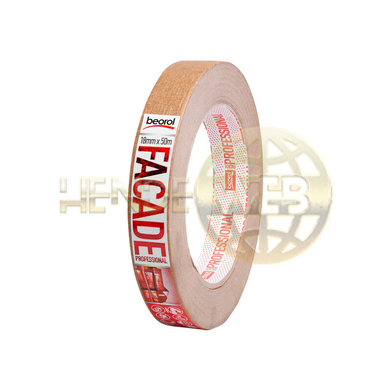 BEOROL Facade Professional krepp szalag, 18 mm x 50 m, 90ᵒc - PROK1850 - BEOROL Facade Professional krepp szalag - HendeWEB