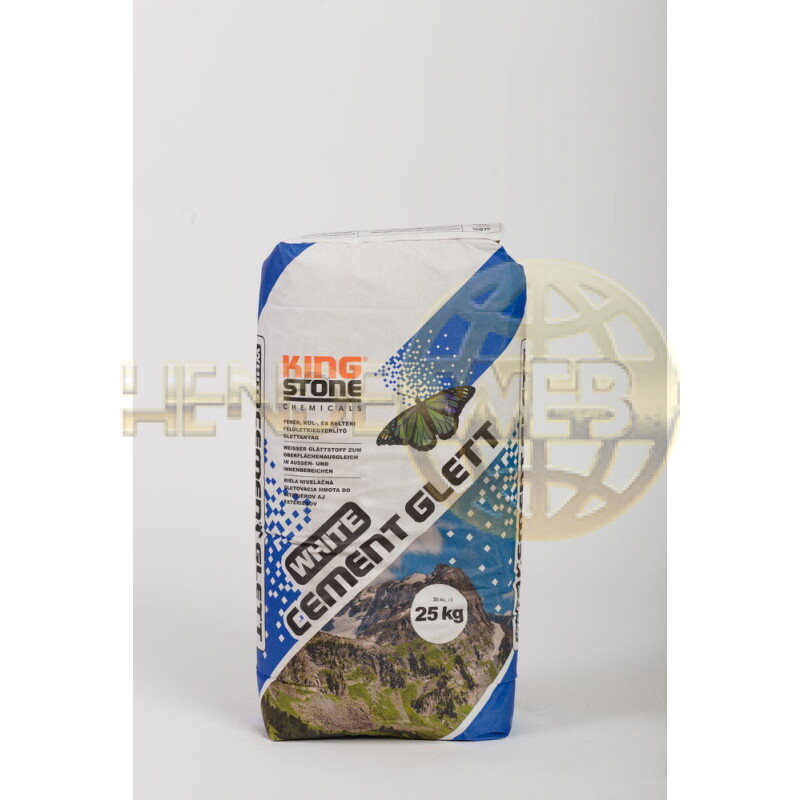 KING STONE WHITE CEMENT GLETT, fehér, kül-és beltéri, felületkiegyenlítő glettanyag - white cement glett - KING STONE WHITE CEMENT GLETT - HendeWEB